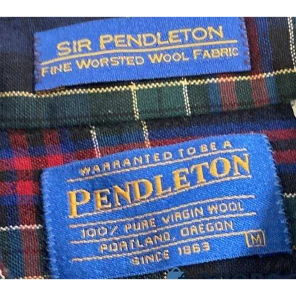 VTG Pendelton 100% Virgin Wool Plaid Flannel Mens M Tartan- Made in USA